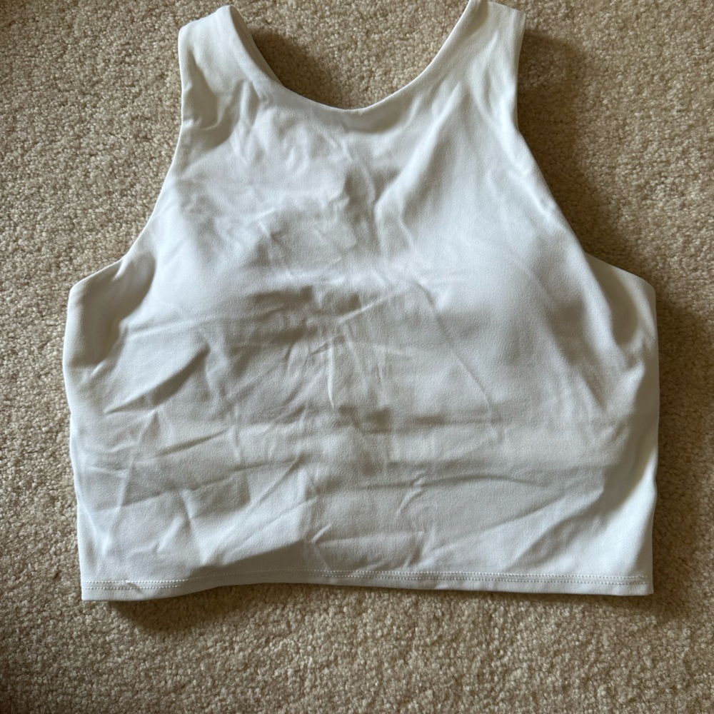 Athleta White Padded Racerback Sports Bra 🤍